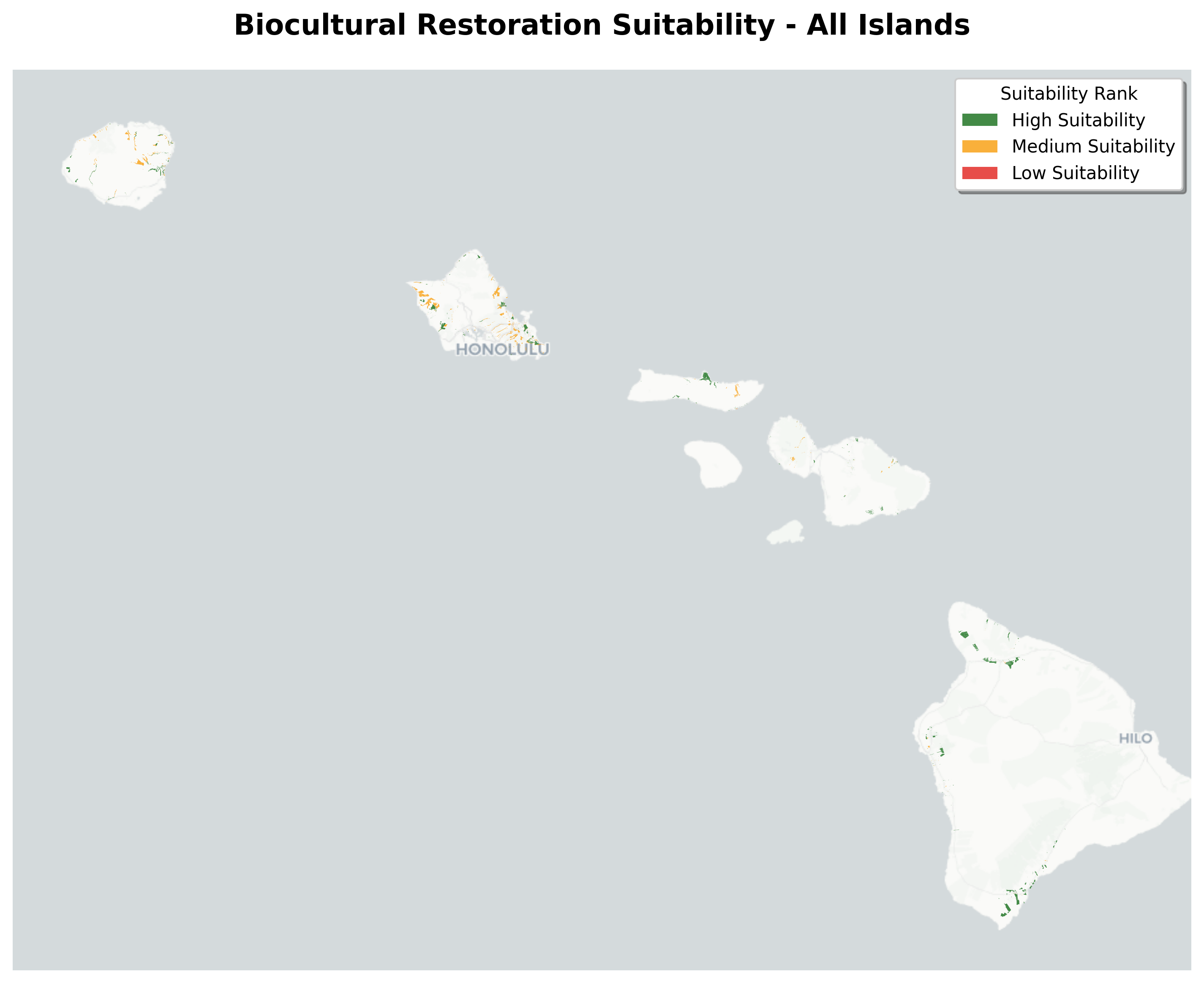 Figure 1: Spatial distribution of restoration-suitable public lands
